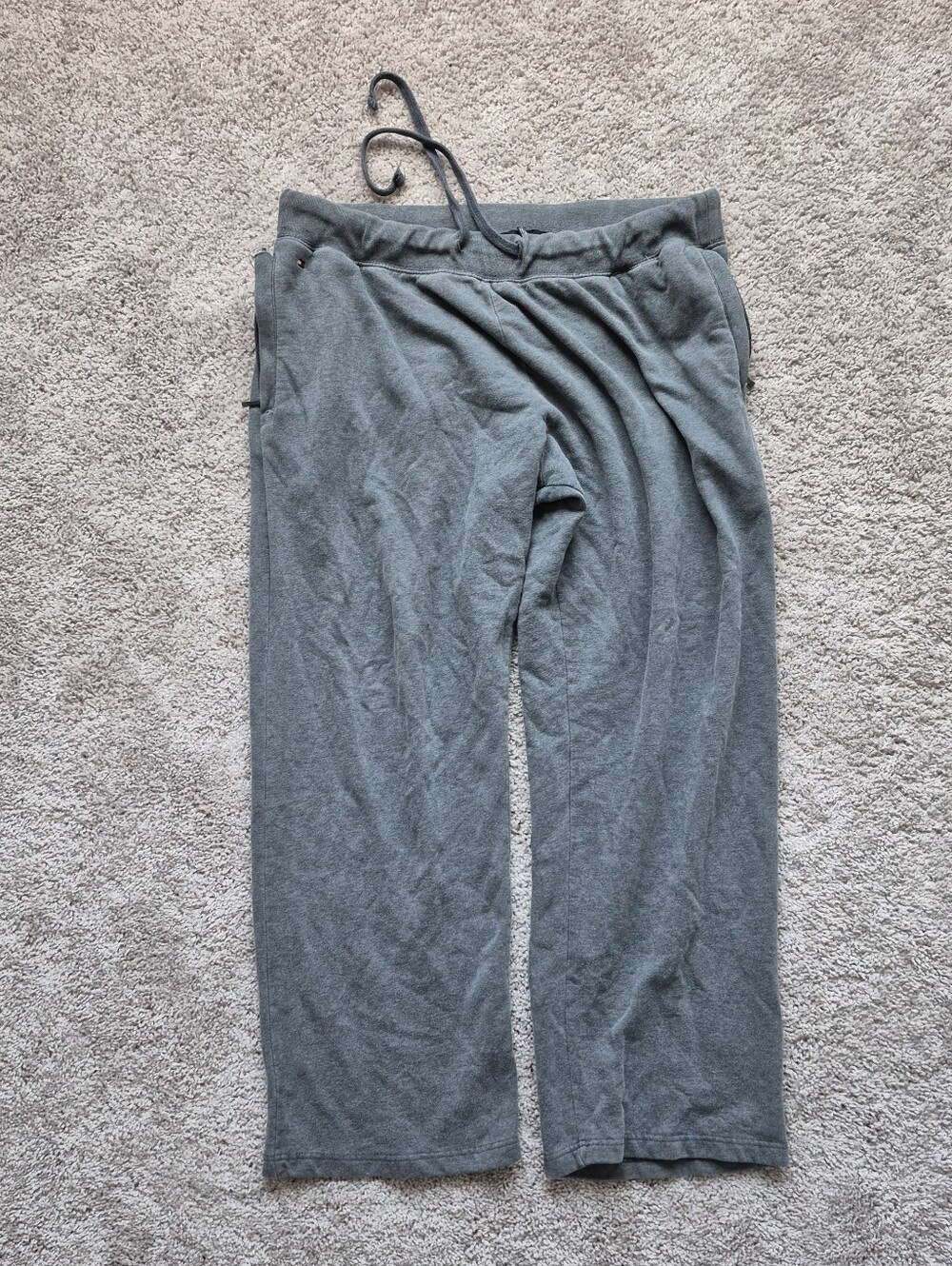 Tommy Hilfiger Mens Grey Y2K Sweatpants with Pocket Logo